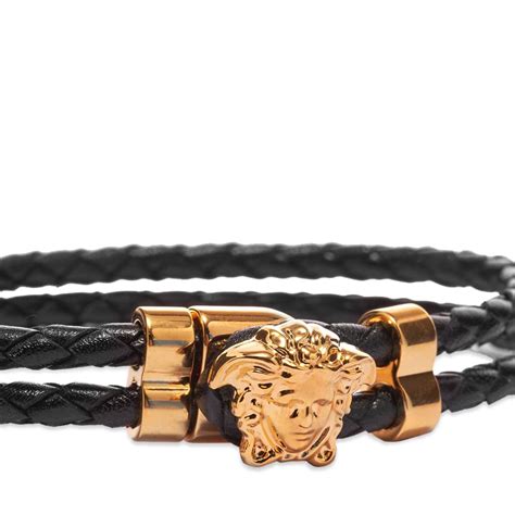 bracciale versace uomo medusa|versace medusa leather bracelet.